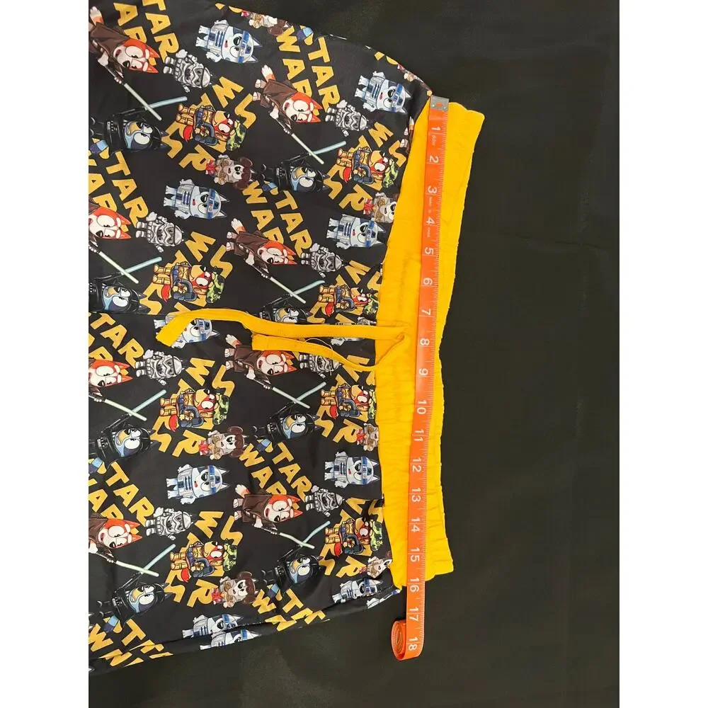 Bluey Star Wars Pajama Set Kids Large Black Yellow Shirt‎ Shorts Sleepwear